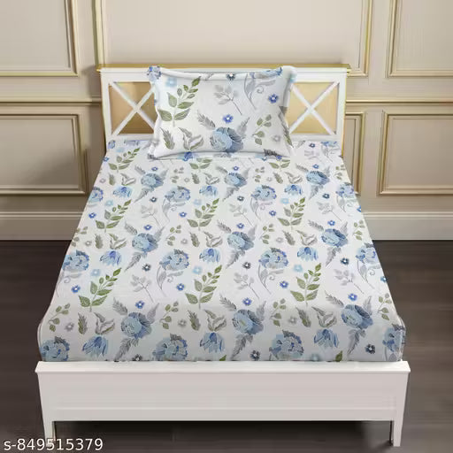 Soft Ezyption Floral Single Bed Sheet Cotton