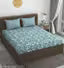 Soft Cotton Printed Flat Double Bedsheet, 108 X 108 Inches with 2 Pillow Cover 400 TC