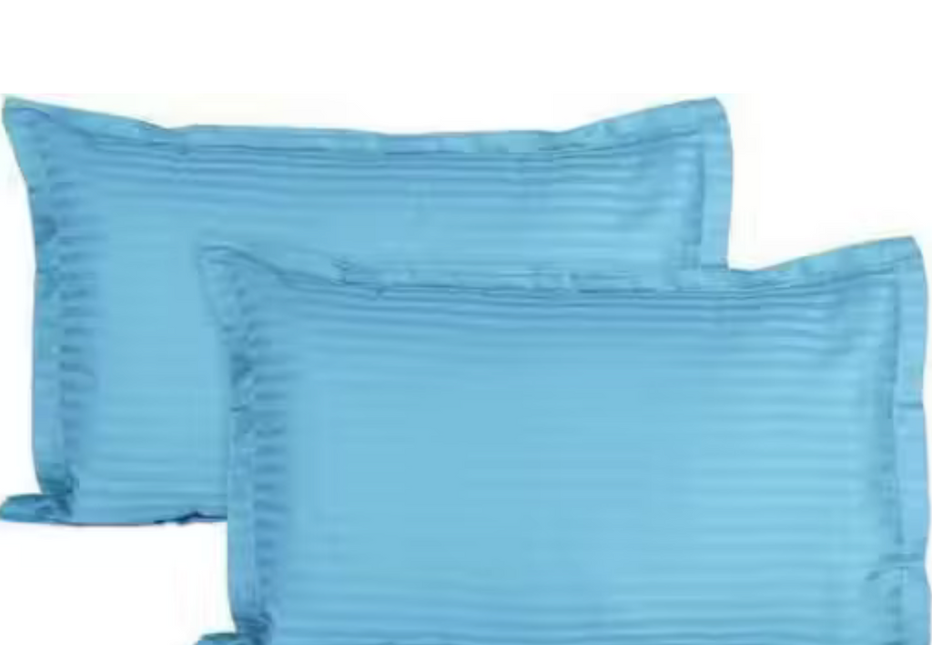 Striped Double King Size Bedsheet with Two Pillow Covers 400TC
