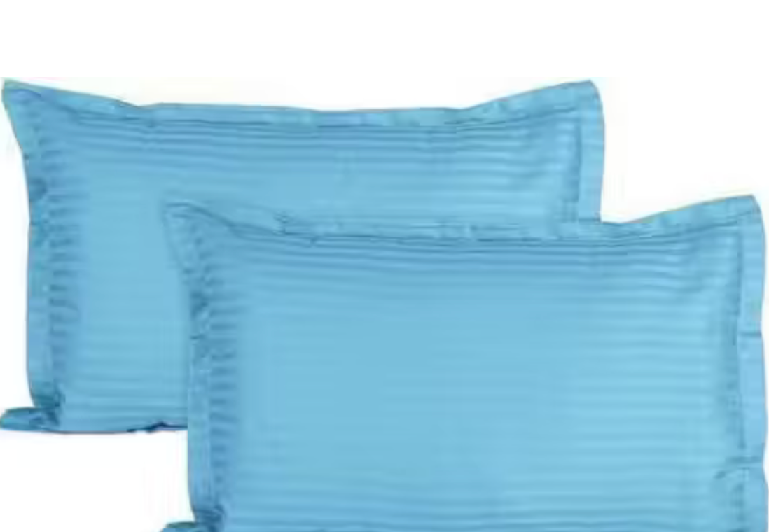 Striped Double King Size Bedsheet with Two Pillow Covers 400TC