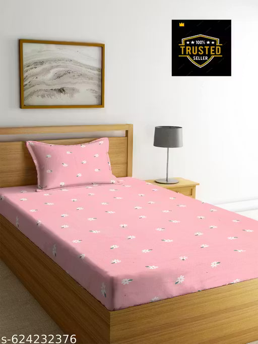 Single Flat Bedsheet with 1 pillow cover