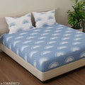 3pcs set Double Flat Bedsheet with pillow covers, 90-100 inches Queen Bed Size, 17-27 inches pillow covers