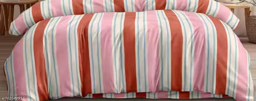 Premium Cotton King Size Bedsheet (90x100 Inches) with 2 Jumbo Pillow Covers