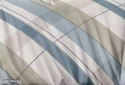 Blue Geometric Printed Super King Size Bedsheet