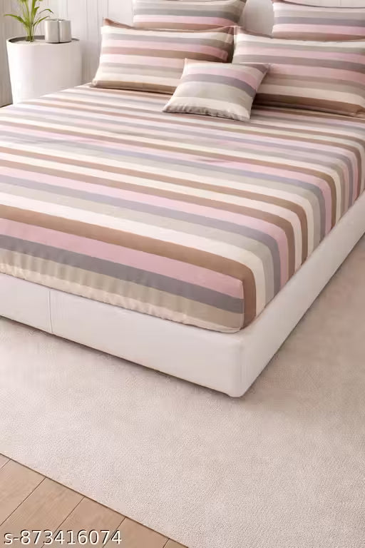 Floral Printed Double Bed Sheet | Breathable, Cooling, Fade Resistant, Durable & Lightweight