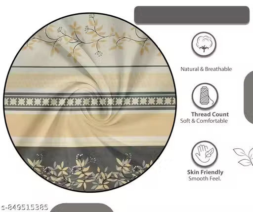 Soft Ezyption Floral Single Bed Sheet Cotton