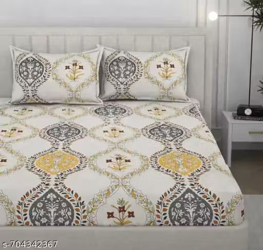 Platinum Printed Bedsheets Double King Size