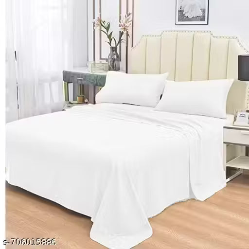 Super Soft flat bedsheet with two pillow cover