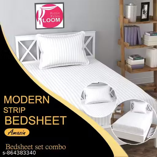 Microfiber Wrinkle Resistant | Soft Skin Safe | Breathable Single Size Flat Bedsheet