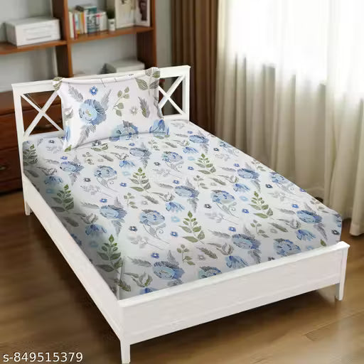 Soft Ezyption Floral Single Bed Sheet Cotton