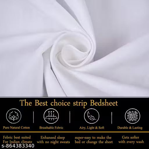 Microfiber Wrinkle Resistant | Soft Skin Safe | Breathable Single Size Flat Bedsheet
