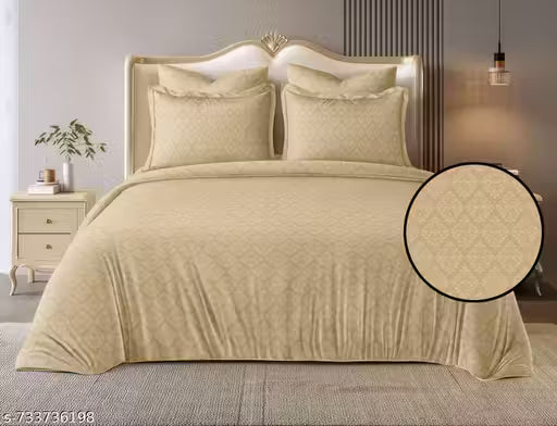 Luxury Embossed King Size Bedsheet | Soft Cotton Feel