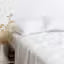 HOME PRODUCT SOLID PLAIN DOUBLE BEDSHEET WITH 2 PILLOW COVER SIZE 90X100 (white )