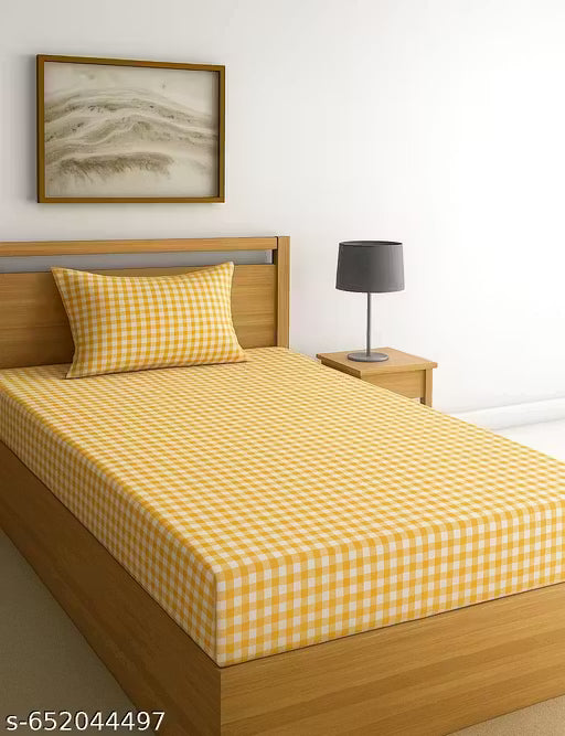 Pure Cotton 210TC Flat Single Bedsheets for Summer Breathable | Wrinklefree