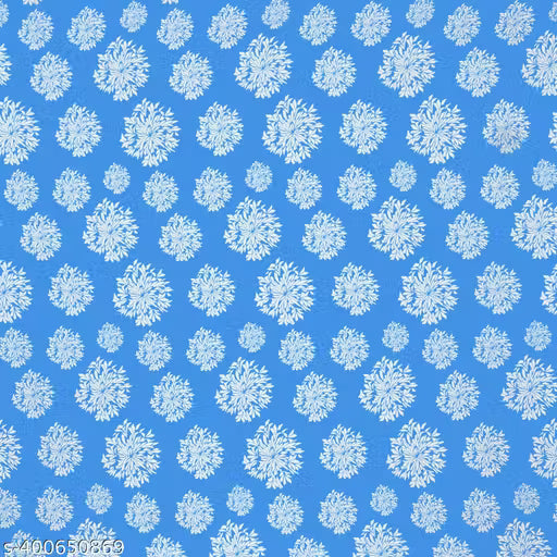 Super Soft Cotton Print One Single Bedsheet With 1 pillow cover, Blue