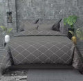 Solid Box bedsheet for Double Bed With Two Pillow Covers Queen Size - 90*100 Inches