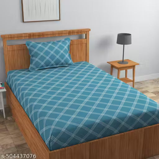 Premium Cotton 180 TC Flat Single Bedsheets for Summer Breathable | Wrinklefree
