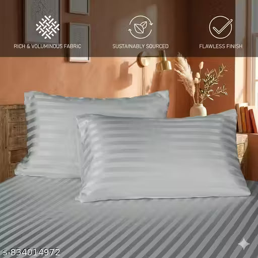 Stripe Bedsheet King Size 90×100 Soft Cotton Double Bed Sheet