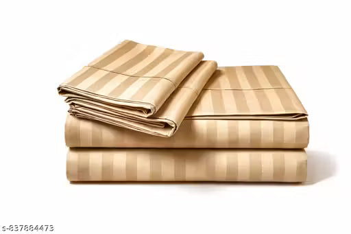 Stripe Cotton Bedsheet Queen Size 90x100 with 2 Pillow Covers