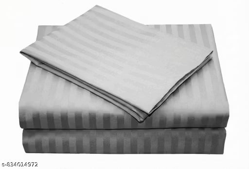 Stripe Bedsheet King Size 90×100 Soft Cotton Double Bed Sheet