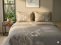 Superfine double bed cotton bedsheet with quilted pillow cover
