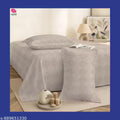 Premium Elegant Beige leaf  Emboss Solid Bedsheet 280 TC