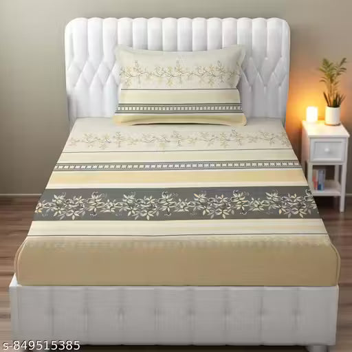 Soft Ezyption Floral Single Bed Sheet Cotton